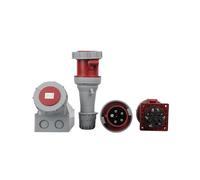 QAZXSEMUI Zócalo Industrial IP67, Conector a Prueba de explosiones Impermeable Oculto 5 núcleos, acoplador aviación(63A*3holeopenstraightseat220V-250V)