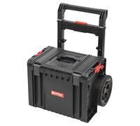 QBRICK - Caja de herramientas vacía - Caja de herramientas con ruedas - Modular - Carro de plástico resistente - Bandeja extraíble, conexiones laterales funcionales - Sistema PRO 2 0 Cart Plus