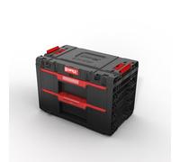 Qbrick System Caja de Herramientas Vacía - 2 Compartimentos - Maletin Herramientas - 542 x 335 x 369 mm Negro