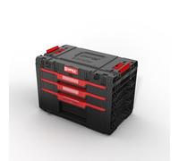 Qbrick System Caja de Herramientas Vacía - 3 Compartimentos - Maletin Herramientas - 542 x 335 x 369 mm Negro
