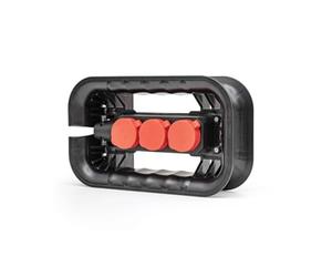 Qbrick system enrollador de cables con regleta de enchufes custom cabl