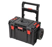 Qbrick System PRIME Carro Carro apilable 590 x 425 x 660 mm 37 l IP66 100 kg de capacidad de carga con doble asa telescópica de aluminio