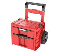 Qbrick System PRO Cart 2.0 Plus Cajón 2 Rojo Ultra HD Custom caja móvil con ruedas 520 x 415 x 660 mm 9,5 l 12 l asa telescópica doble desmontable