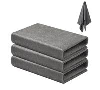 Qcdou Paño de Limpieza Mágico, 3 Piezas Bayeta Cristales, 30x40cm Paños Microfibra Limpieza, Lavable Trapos Cocina, Reutilizables Trapos Microfibra, para Hogar y Cocina Cristales