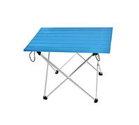 QCKNKMGG Mesa Plegable Ligera para Exterior, Mesa Plegable for Acampar, Escritorio al Aire Libre de aleación Aluminio Alta Resistencia for Barbacoa Multicolor(Blue)