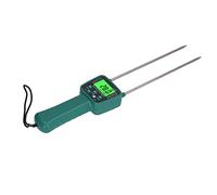 QCSTORE Medidor de Humedad de Heno Digital con Ergonómico Antideslizante para Medición Rápida de 14 Tipos de Cultivos con Transmisión de Voz 1 Unidad