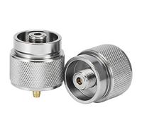 Qcwwy 2 Unidades G3/4 DN20 FNPT Convertidor de Gas Adaptador Plano de Acero Inoxidable de Alta Dureza para Estufa de Camping Al Aire Libre con Buen Rendimiento de Sellado Suministros para Barbacoa