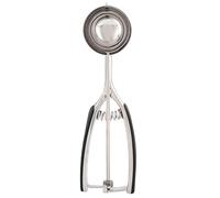 Qcwwy Cuchara para Helado de Acero Inoxidable con Resorte, Cuchara Dosificadora Multiuso con Ergonómico Antideslizante, Pala para Helado y Moldeador de albóndigas; Apta para (55mm)