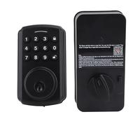 Qcwwy Entrada Inteligente sin Llave de Aleación de Aluminio con Control de Aplicación, Modo Silencioso, Teclado Retroiluminado, 20 Códigos, IP54, para Propietarios de Apartamentos en Alquiler