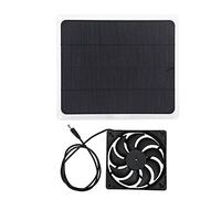 Qcwwy Kit de Ventilador Solar, Panel Solar con Salida USB DC, 10W 12V, for Casa de Mascotas, Invernadero, Viajes Al Aire Libre