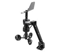Qcwwy Sensor de Velocidad del Viento, Aleación de Aluminio ABS Sensor de Dirección del Viento RS485 Modbus RTU 3 Tazas IP64 Impermeable 31F a 140F para Estación Meteorológica Puerto de Meteorología