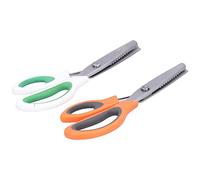 Qcwwy Tijeras Dentadas Onduladas, Tijeras Multiusos de Acero Inoxidable con Ergonómico Antideslizante para Recortes de Costura Domésticos