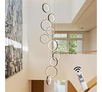 Qcyuui Candelabros Modernos para Escaleras Luces de Techo con Altura Ajustable Luz Colgante Premium y Luz de Ático para Espacios Amplios Ideal para Tramos de Escalera Salones y Villas