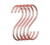 Qectial 5 Ganchos Colgantes en, Ganchos Multiusos para Armario, Perchas para Guardar Utensilios, Ganchos para Armario, para Pantalones, para Dormit, Oro Rosa