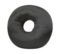 Qectial Almohada Donut Especial con Oreja Perforada, Soporte para Cabeza Y Cuello, Almohada con Agujero Removible, Portátil Y Reutilizable, Perfecta para La O, Negro, tal como se describe