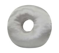 Qectial Almohada Donut Especial con Oreja Perforada, Soporte para Cabeza Y Cuello, Almohada con Agujero Removible, Portátil Y Reutilizable, Perfecta para La O, Gris, tal como se describe