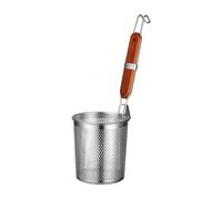 Qectial Colador de Fideos, Cesta para Hervir, Espumadera Portátil, Colador de Alimentos para Restaurantes, Barbacoa, Patatas, Aros de Cebolla, Pollo, M