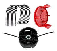 QENETY F016800431 Hilo para desbrozadora, compatible con cortasetos Bosch AFS 23-37, línea de desbrozadora Bosch de 37 cm x 3,5 mm con cabezal de corte F016F04839, cubierta de carrete F016F04841 (12