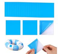 QEQSHQO 20 Piezas Parches Piscina Bajo Agua, Parches para Colchones Inflables, Kit Riparazione Materasso Gonfiabile, Impermeables para Camas de Agua, Sofás y Piscinas Hinchables (Azul)