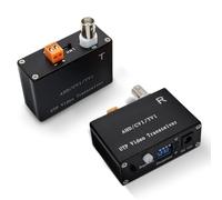 Qerwsdty Balun de Vídeo Activo de 1 Canal para Cámara CCTV, Transmisor de Par BNC de Alcance para AHD TVI CVI 5/10MP