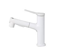 QHQQXN Grifo Monomando para Lavabo con rociador extraíble, Grifo Monomando para Fregadero, grifos de baño con rociador de Agua fría y Caliente, Ducha Extensible para Lavado y Descarga de Cabello