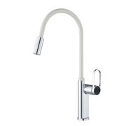 QHQQXN Grifo para Fregadero de Cocina de Arco Alto con rociador extraíble, 2 Modos, Giro de 360°, Grifo Monomando de latón, Moderno Acabado y Cromado para un Uso fácil
