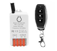 QIACHIP Interruptor Inalámbrico Controlador del motor 433mhz 12V CC 30A | Control Remoto para Actuador Lineal,puertas de garaje,enrollables,persianas y toldos,bombas,Adelante/Atrás