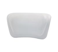 Qianly Almohada de Baño Cómoda, Almohada Compacta para Bañera, Reposacabezas Impermeable para Bañera, Material PU con Ventosas, Adecuada para Relajación, Spa, Blanco