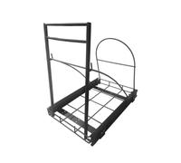 Qianly Cesta slizante Gabinete Compacto | Resistente, Estante Extraíble para Basura, Metálico, Organizador bajo l Fregaro, Cocina