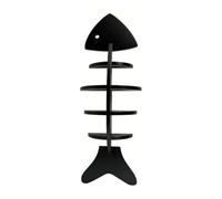 Qianly Estanría con Forma Espina Pisciforme Ahorra Espacio Estan Flotan Minimalista para Salón, Recibidor, Pasillo, Verde