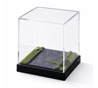 Qianly Exhibidor Miniaturas con Base Transparente Vitrina con Cubierta Acrílico Protectora Caja Exhibición Base para Estantería
