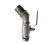 Qianly Grifo Tambor Válvula Compatible para Talleres, Válvula De Descarga De Barril De Aceite De 45 Grados Con Boca Grande De 59 Mm