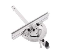 Qianly Guía de Ingletes de Aleación de Aluminio para de Mesa con Alta Precisión Y Diseño Robusto Adecuada para Trabajos de Carpintería Y Bricolaje, Calibre Y 25 Cm Atrás