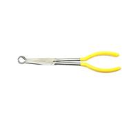 Qianly Pinza Larga Alcance Herramienta Extracción Cables Pinza Agarre Aislante Mango Antideslizante Diseño Ergonómico Acero Aislado Adecuado para Mecánicos, Nariz anular