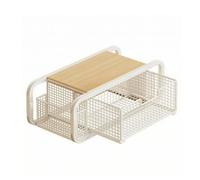 Qianly Rack Almacenamiento Encimera Versátil ría con Cesta Rejilla y Cajón Extraíble Compacto Organizador Café Encimera