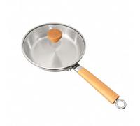 Qianly Sartén Acero Inoxidable 316L con Tapa Vidrio Distribución Uniforme Del Temperatura para Cocina Diaria, Desayunos Rápidos y Panqueques