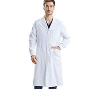 QICEDER Bata Laboratorio Química Niño, Camisas Blanco Laboratorio Hombre Mujer, Camisa Larga Unisex Abrigo Sanitario para Estudiantes de Escuela, Médico, Estudiantes de Arte Para hombre. Large