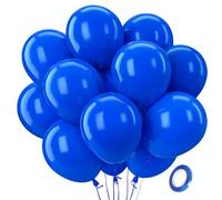 QIFU Globos De Cumpleaños Azules-100 Piezas Globos Azules Helio Helium Baloes Para Bautizo Baby Shower Niño Decoración Cumpleaños Hombre Graduación Carnaval Boda Birthday Decoracion Fiesta 12 Pulgadas