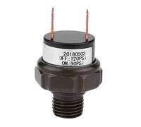Qiilu interruptor de compresor de aire automático de coche universal 1/4"NPT interruptor de presión de aire 12V interruptor de presión tanque de aire (negro)(90-120 PSI)