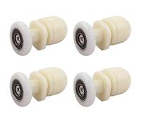 Qikuver Ruedas para Puerta de Ducha, 4 Piezas Rodillo de Repuesto para Puerta de Vidrio para Baño, Rodillo de Repuesto Mampara Rodamientos Mamparas para Puerta Corredera De Cristal Baño (23MM)