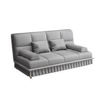 QINGGANG-0224 Sofá de salón Sofá Cama de Cuero con diseño arañazo Gato for tumbarse, Plegable Multifuncional, Ideal for Apartamentos pequeños Sillón reclinable(Grey,Grande)