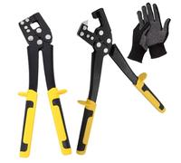QingWing Pinza Perforadora de Quillas de Acero Ligero Crimpadora Pladur | Equipado con Guantes Crimper Drywall para Perfiles Metálicos, Trabajos en Yeso, Proyectos de Decoración