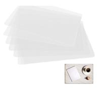 Qinsky Salvamanteles Individuales,6 PCS Plástico manteles Individuales Transparente Mantel para Mesa Lavables manteles para Mesa de Comedor de Cocina y Forros de Nevera