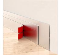 QIPN 3 Metros Autoadhesivo Cinta Decorativa de Pared Dorada autoadhesiva Moldura de Pared de Acero Inoxidable moldura Metalizada y moldura de Pared Rib(Size:Width 5cm/2inch,Color:Plata cepillada)