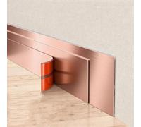 QIPN 3 Metros Autoadhesivo Cinta Decorativa de Pared Dorada autoadhesiva Moldura de Pared de Acero Inoxidable moldura Metalizada y moldura de Pared Rib(Size:Width 5cm/2inch,Color:Oro Rosa Cepillado)