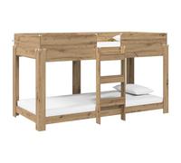 QJBSAVVA Litera de 90 x 190 cm, madera de roble Artisan | Cama alta compacta con dos plazas para dormitorio o habitación juvenil, incluye somier de láminas