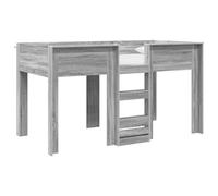 QJBSAVVA Litera Sonoma gris 100 x 200 cm, estructura de madera | Litera doble para el dormitorio que ahorra espacio, estructurada para hermanos y hermanas, con estructura robusta y
