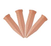 Qkbuza Picos de riego automático de arcilla con dispensación prolongada, juego de 4 unidades | autoriego para plantas de interior para vacaciones | jardín, flores, interior, exterior y vacaciones