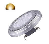 QLEE Led AR111 Bombilla reflectora G53 Foco 15W 30 ° Haz de luz Ángulo de visión Blanco cálido 3000k SMD 15LEDs AC DC 12V Foco Track Light 1200Lm Bombilla incandescente de repuesto 120w