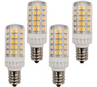 QLEE Led E12 Candelabro Bombilla 5w Lámpara De Roca De Sal Electrodoméstico Reemplazo De Luz Del Refrigerador 60 Vatios C7 Bombilla Incandescente T2 De Techo Iluminación 4 Pcs
